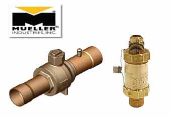 รูป บอลล์วาล์ว ( Ball Valve ) สำหรับฟรีออน ,วาล์วนิรภัย ( Pressure Relief Valve) สำหรับฟรีออน ยี่ห้อ Mueller - www.rtwises.com